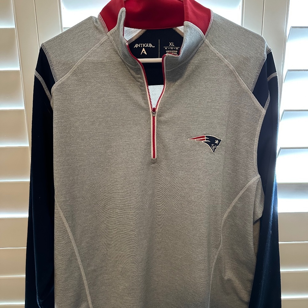 Antigua Patriots Zip up Long Sleeve